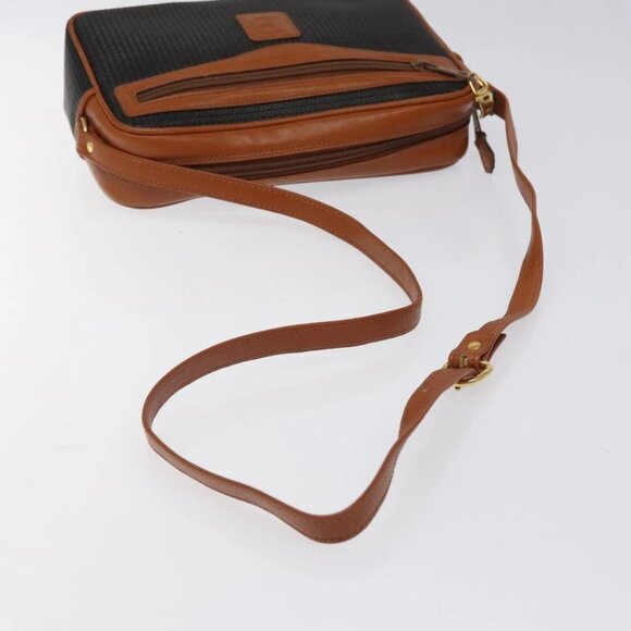 BALLY Shoulder Bag PVC Leather Brown Gold Auth - Picture 6 of 16